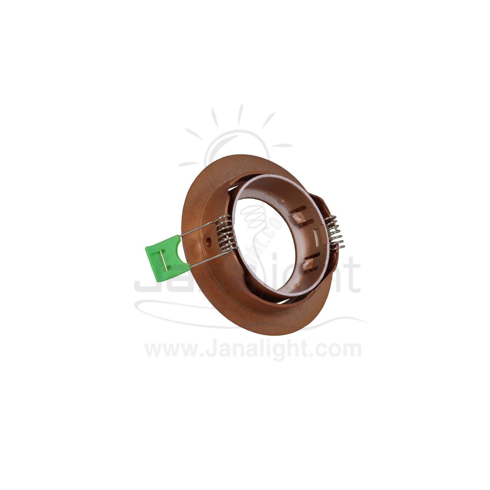 سبوت لايت فارغ متحرك مسطح مدور بلاستك روز جولد مط جنى لايت Jn403 Single Round Matt Rose Gold Spotlight Frame